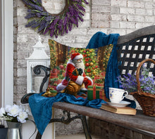 Load image into Gallery viewer, Mastiff and Santa Claus Throw Pillow