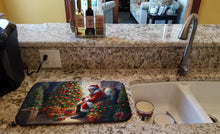 Load image into Gallery viewer, Miniature Pinscher and Santa Claus Dish Drying Mat