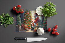 Load image into Gallery viewer, Miniature Pinscher and Santa Claus Glass Cutting Boards – Durable, Decorative Kitchen Art