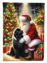 Load image into Gallery viewer, Newfoundland with Santa Garden Flag – Christmas Dog Yard Decor