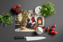 Load image into Gallery viewer, Newfoundland and Santa Claus Glass Cutting Boards – Durable, Decorative Kitchen Art