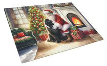 Load image into Gallery viewer, Newfoundland and Santa Claus Glass Cutting Boards – Durable, Decorative Kitchen Art