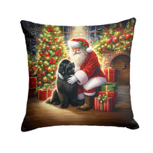 Load image into Gallery viewer, Newfoundland and Santa Claus Throw Pillow