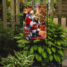 Load image into Gallery viewer, Norfolk Terrier with Santa Garden Flag – Christmas Dog Yard Decor