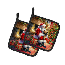 Load image into Gallery viewer, Norfolk Terrier and Santa Claus Pot Holders - Set of 2 Decorative Kitchen Helpers | Made in the USA