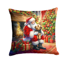 Load image into Gallery viewer, Norfolk Terrier and Santa Claus Throw Pillow