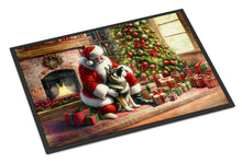 Load image into Gallery viewer, Norwegian Elkhound and Santa Claus Doormat