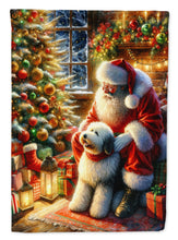 Load image into Gallery viewer, Old English Sheepdog and Santa Claus House Flag