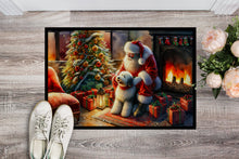 Load image into Gallery viewer, Old English Sheepdog and Santa Claus Doormat-24x36 Indoor / Outdoor Rug | Made in USA