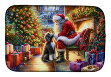Load image into Gallery viewer, Portuguese Water Dog and Santa Claus Dish Drying Mat