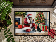 Load image into Gallery viewer, Black Pug and Santa Claus Doormat