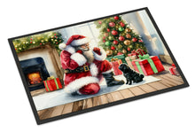 Load image into Gallery viewer, Black Pug and Santa Claus Doormat