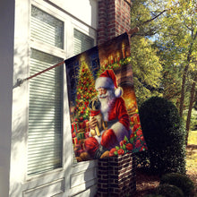 Load image into Gallery viewer, Fawn Pug and Santa Claus House Flag
