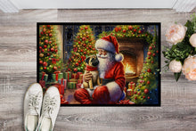 Load image into Gallery viewer, Fawn Pug and Santa Claus Doormat-24x36 Indoor / Outdoor Rug | Made in USA