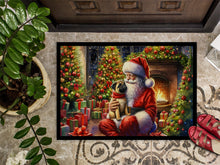 Load image into Gallery viewer, Fawn Pug and Santa Claus Doormat