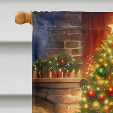 Load image into Gallery viewer, Rhodesian Ridgeback and Santa Claus House Flag