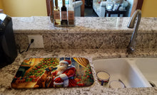 Load image into Gallery viewer, Rhodesian Ridgeback and Santa Claus Dish Drying Mat