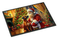 Load image into Gallery viewer, Rhodesian Ridgeback and Santa Claus Doormat-24x36 Indoor / Outdoor Rug | Made in USA