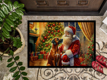 Load image into Gallery viewer, Rhodesian Ridgeback and Santa Claus Doormat
