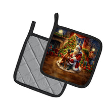 Load image into Gallery viewer, Rhodesian Ridgeback and Santa Claus Pot Holders - Set of 2 Decorative Kitchen Helpers | Made in the USA