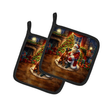 Load image into Gallery viewer, Rhodesian Ridgeback and Santa Claus Pot Holders - Set of 2 Decorative Kitchen Helpers | Made in the USA