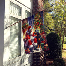Load image into Gallery viewer, Rottweiler and Santa Claus House Flag