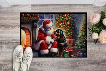 Load image into Gallery viewer, Rottweiler and Santa Claus Doormat