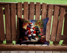 Load image into Gallery viewer, Rottweiler and Santa Claus Throw Pillow - 14x14 Decorative Pillow – Art for Your Home &amp; Patio