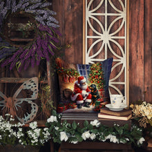 Load image into Gallery viewer, Rottweiler and Santa Claus Throw Pillow