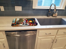 Load image into Gallery viewer, Samoyed and Santa Claus Dish Drying Mat