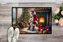 Load image into Gallery viewer, Samoyed and Santa Claus Doormat