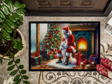 Load image into Gallery viewer, Samoyed and Santa Claus Doormat