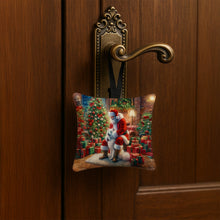 Load image into Gallery viewer, Samoyed and Santa Claus Hanging Square Fabric Ornament 3.5 × 3.5