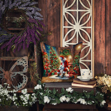 Load image into Gallery viewer, Samoyed and Santa Claus Throw Pillow