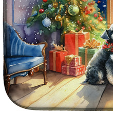 Load image into Gallery viewer, Schnauzer and Santa Claus Dish Drying Mat