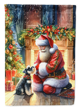 Load image into Gallery viewer, Schnauzer with Santa Garden Flag – Christmas Dog Yard Decor