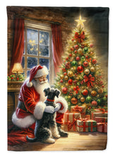 Load image into Gallery viewer, Schnauzer and Santa Claus House Flag