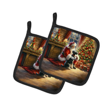 Load image into Gallery viewer, Schnauzer and Santa Claus Pot Holders - Set of 2 Decorative Kitchen Helpers | Made in the USA