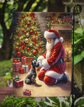 Load image into Gallery viewer, Scottish Terrier with Santa Garden Flag – Christmas Dog Yard Decor
