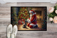 Load image into Gallery viewer, Scottish Terrier and Santa Claus Doormat-24x36 Indoor / Outdoor Rug | Made in USA