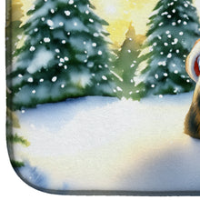 Load image into Gallery viewer, Sheltie and Santa Claus Dish Drying Mat