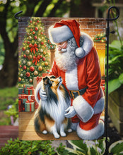 Load image into Gallery viewer, Sheltie with Santa Garden Flag – Christmas Dog Yard Decor
