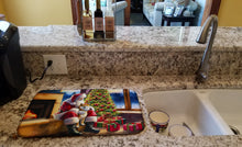 Load image into Gallery viewer, Shiba Inu and Santa Claus Dish Drying Mat