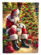 Load image into Gallery viewer, Shiba Inu with Santa Garden Flag – Christmas Dog Yard Decor