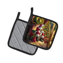 Load image into Gallery viewer, Shiba Inu and Santa Claus Pot Holders - Set of 2 Decorative Kitchen Helpers | Made in the USA