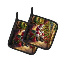 Load image into Gallery viewer, Shiba Inu and Santa Claus Pot Holders - Set of 2 Decorative Kitchen Helpers | Made in the USA