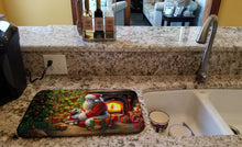Load image into Gallery viewer, Shih Tzu and Santa Claus Dish Drying Mat