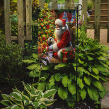Load image into Gallery viewer, Shih Tzu with Santa Garden Flag – Christmas Dog Yard Decor