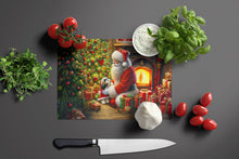 Load image into Gallery viewer, Shih Tzu and Santa Claus Glass Cutting Boards – Durable, Decorative Kitchen Art