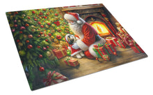 Load image into Gallery viewer, Shih Tzu and Santa Claus Glass Cutting Boards – Durable, Decorative Kitchen Art